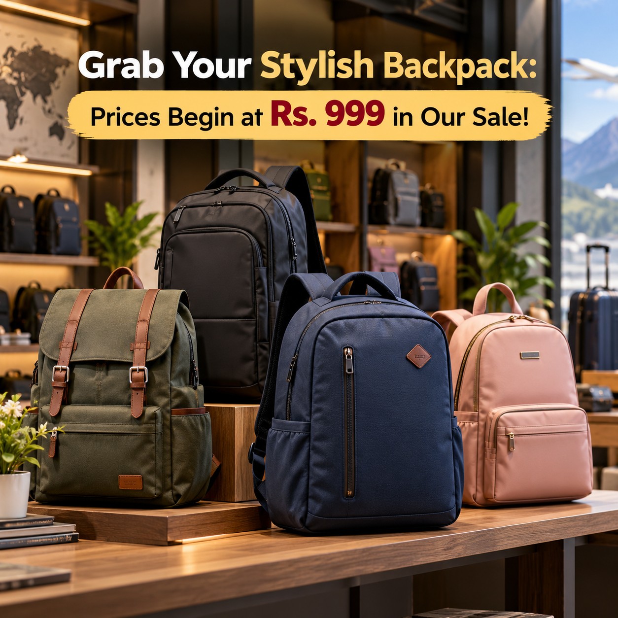 Grab Your Stylish Backpack: Prices Begin at Rs. 999 in Our Sale!