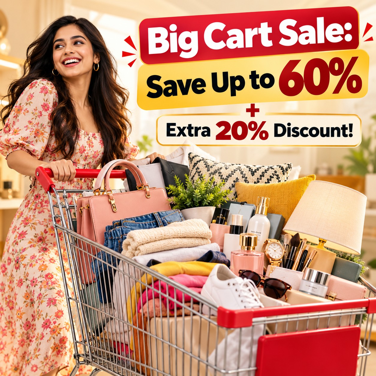 Big Cart Sale: Save Up to 60% + Extra 20% Discount!