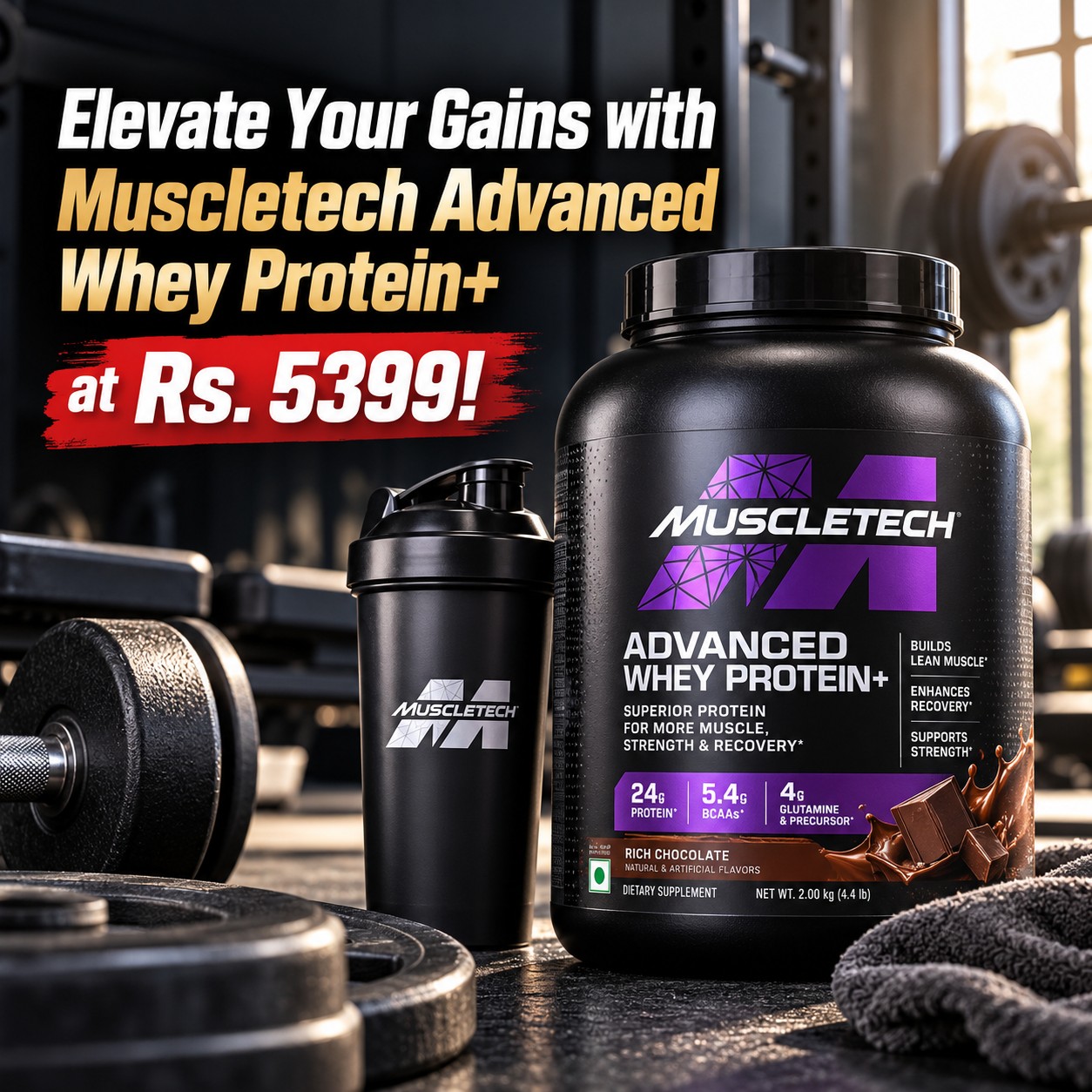 Elevate Your Gains with Muscletech Advanced Whey Protein+ at Rs. 5399!