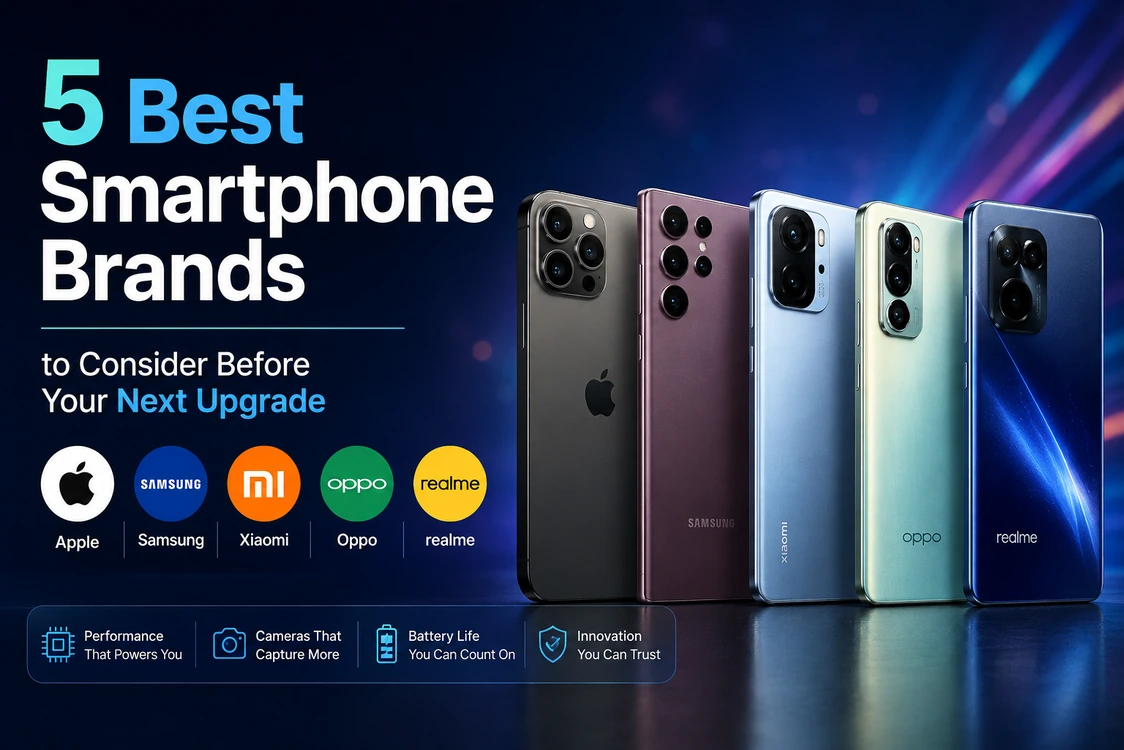 Smartphones from leading technology brands